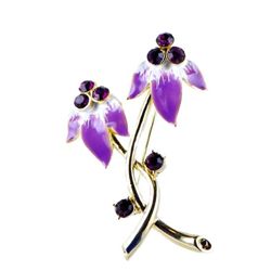 Faberge Lavender Brooch