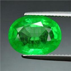 6.65ct RAREST RAVISHING GREEN EMERALD OVAL GEMSTONE