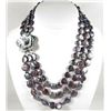 Image 1 : MWF1242 - Three Row Black Coin Pearl Necklace