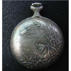 HEAVILY EMBOSSED HUNTERS POCKET WATCH