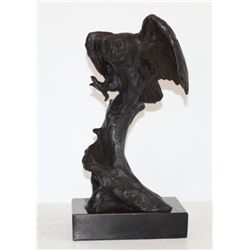 Outstanding Bronze Sculpture Spotted Owl