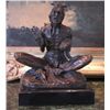 Image 1 : Glorious Bronze Sculpture Seated Native American