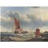 Image 1 : MWF1383L 5x7 Oil on Board Depiciting Sailboats at Sea S