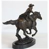 Image 4 : Commanding Bronze Sculpture Western Cowboy & Horse