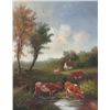 Image 1 : MWF1383BB 8 x 10 Oil on Board Depiciting Cow & Pasture