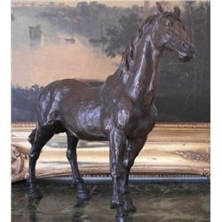 Majestic Bronze Sculpture Single Standing Horse