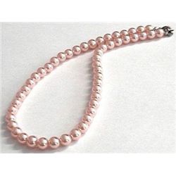 Lovely 8mm PEACH South Sea Shell Mother of Pearl Neckla