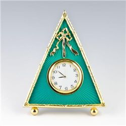 Green Triangle Clock Faberge Frame