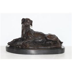 Wonderul Bronze Sculpture Labrador Retriever Laying