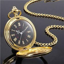 MWF1416 Classic Golden Case Mens Quartz Pocket Watch