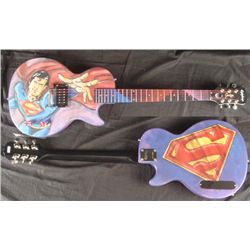 Superman Superhero Original Painting Duerrstein Guitar