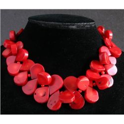 BEAUTIFUL NATURAL RED CORAL NECKLACE MWF1048