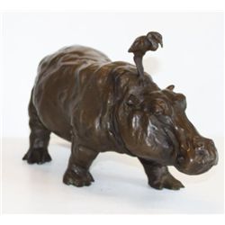 Magnificent Bronze Sculpture Hippopotamus Hippo