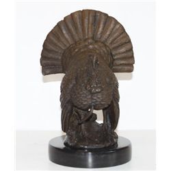 Splendid Bronze Sculpture Wild Turkey