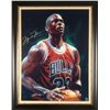 Image 1 : Michael Jordan Signed Fine Art Print Framed -Next Point