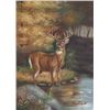 Image 1 : 5 x 7 Oil on Board ~Deer in Woods~ Signed W. Coter