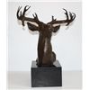 Image 1 : Large Bronze Bust Sculpture Elk