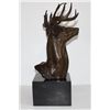 Image 2 : Large Bronze Bust Sculpture Elk