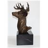 Image 4 : Large Bronze Bust Sculpture Elk