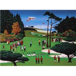 WAIT A MINUTE Golf Nicky Watanabe LE Naive Art Print