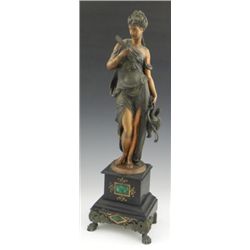 Patinated Spelter Figure of Diana 19th c