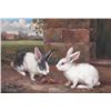 Image 1 : 5 x 7 Oil on Board ~Bunnies at Play~ Signed C.Granet