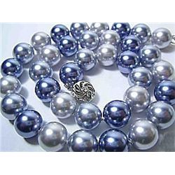 Lovely 12 mm 3 color shell pearl necklace 25~ MWF1022