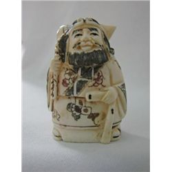 Japanese Ox-Bone Hand Carved Figure