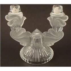 Crystal & Frosted Glass Candle Holder Candelabra