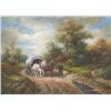 Image 1 : 5 x 7 Oil on Board ~ Horse and Carriage ~