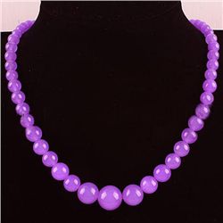 Elegant 6-14mm Purple Alexandrite Gemstone Round Neckla