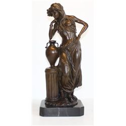 Elegant Bronze Sculpture Athena Greek Goddess