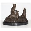 Image 3 : Lovely Bronze Sculpture Woman and Wolves