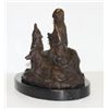 Image 4 : Lovely Bronze Sculpture Woman and Wolves