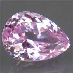 SPARKLING 10.63ct. AAA SWEET PEAR PINK KUNZITE UNHEATED