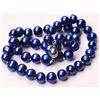 Image 1 : MWF1053 8-9mm PEACOCK BLUE AKOYA PEARLS NECKLACE 17~