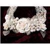 Image 2 : HANDMADE VICTORIAN OOAK PEARL AND RIBBON BIB NECKLACE A