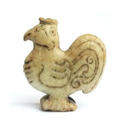 MWF1262 Handcarved Vintage Jade Carved Chicken Pendant