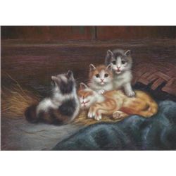 5 x 7 Oil on Board ~Sleepy Kittens~