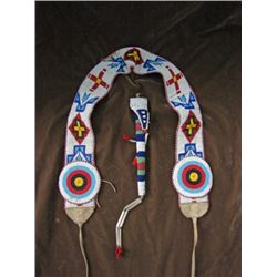 MWF333 Native American Beaded Belt Beaded Awl Bag