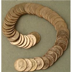 39 Diff Date Kennedy Halves 1971-P-2001-P