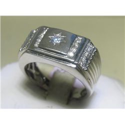 Men's Size 10 All Diamonds .50 CT 14K White Gold Ring