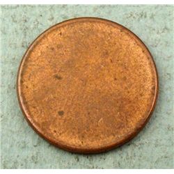 Mint Error One Penny Blank Planchet -Bright Specimen