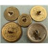 Image 3 : 9 Colonial Era Coat Buttons Gilt & Pewter Tone