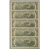 Image 2 : 5 Consec # 2003A $2 G Notes Two Dollar Bills Chicago CU