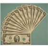 Image 1 : (15) 1995 $2 Two Dollar Bills Consec # F Mint Notes CU