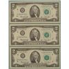 Image 1 : 3 Consec # $2 Two Bills Notes 1976 H Mint St. Louis