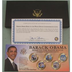 Obama Road to the White House Commemorative 5 Coin Set