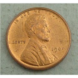 1909 VDB Gem UNC Wheat Cent Penny
