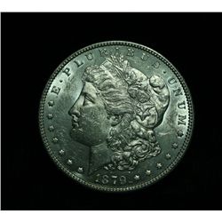 1879-s Reverse of 1878 Morgan Dollar Grades Almost Uncirculated au58
